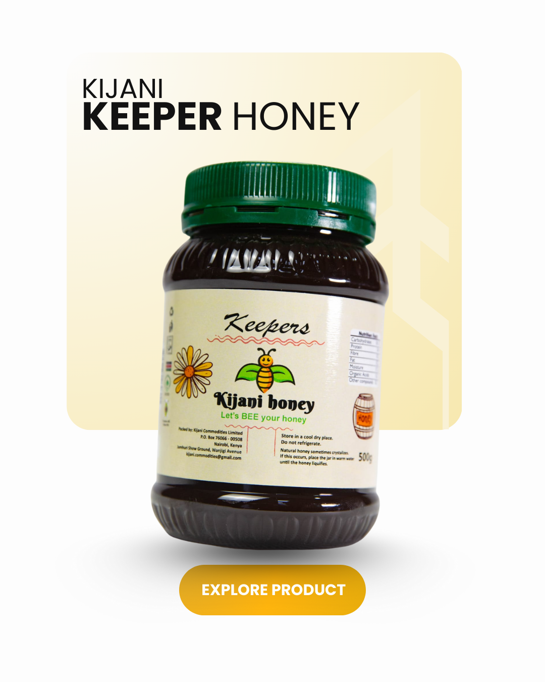 KIJANI KEEPERS HONEY SQUEEZE 500G